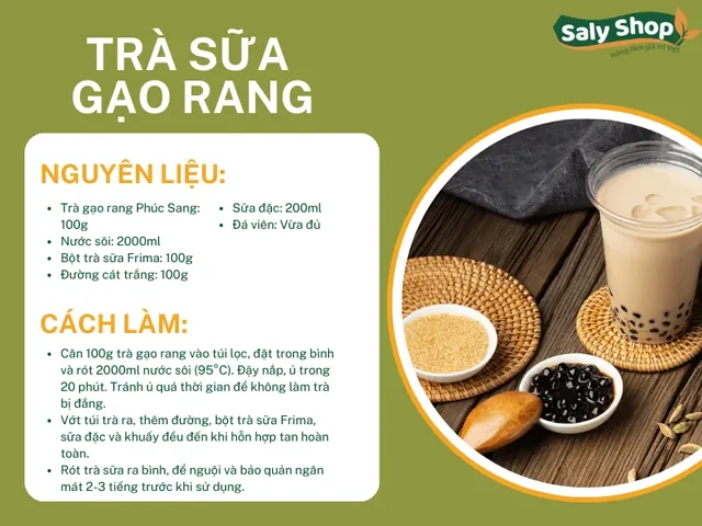 Hướng Dẫn Chi Tiết Cách Làm Trà Sữa Gạo Rang Thơm Ngon Chuẩn Vị Tại Nhà