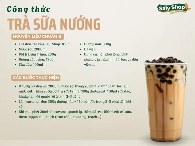 Cách Làm Trà Sữa Nướng: Công Thức Chuẩn Vị Thơm Ngon Tại Nhà