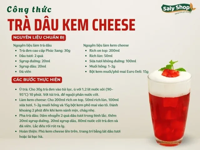 Cách Làm Trà Sữa Vị Dâu Thơm Ngon, Chuẩn Vị Tại Nhà Đơn Giản
