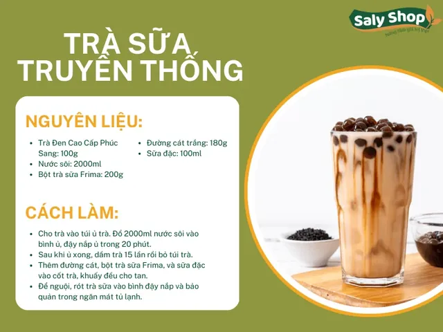 Công Thức Trà Sữa Truyền Thống Kinh Doanh: Hướng Dẫn Chi Tiết Từ A-z