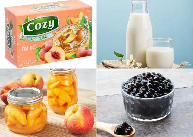 Hướng Dẫn Chi Tiết Cách Pha Trà Sữa Đào Cozy Tại Nhà Ngon Chuẩn Vị