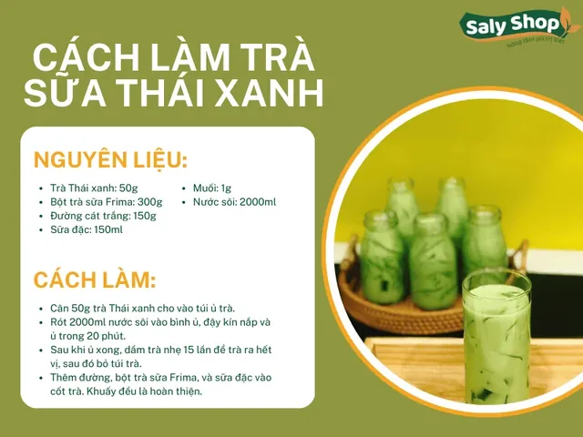 Cách Pha Trà Sữa Trà Xanh Thơm Ngon Chuẩn Vị Tại Nhà