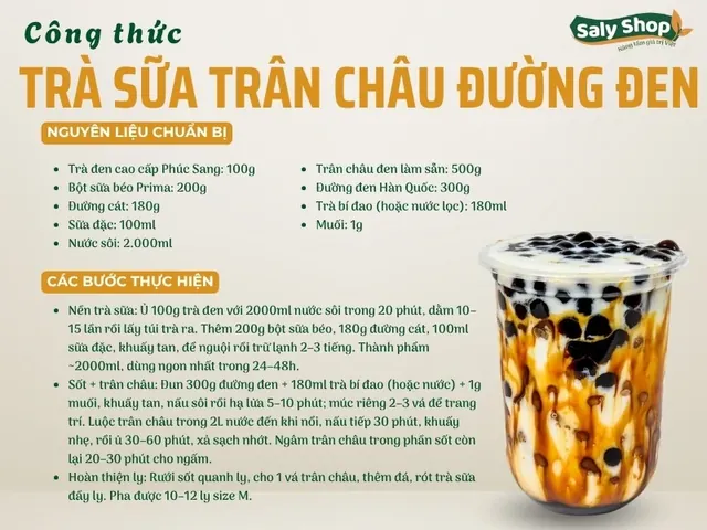 Hướng Dẫn Chi Tiết Cách Pha Trà Sữa Trân Châu Đường Đen Chuẩn Vị Tại Nhà Hướng Dẫn Chi Tiết Cách Pha Trà Sữa Trân Châu Đường Đen Chuẩn Vị Tại Nhà