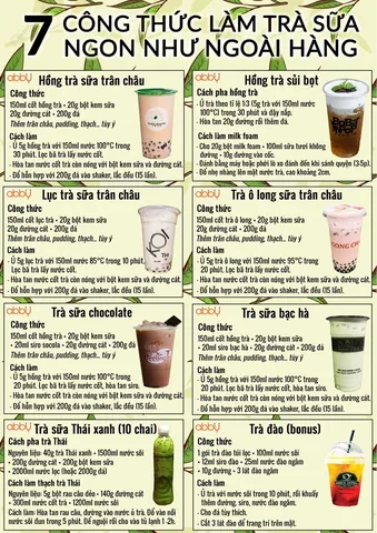 Công Thức Pha Trà Sữa Ngon Chuẩn Vị Tại Nhà & Kinh Doanh Công Thức Pha Trà Sữa Ngon Chuẩn Vị Tại Nhà & Kinh Doanh