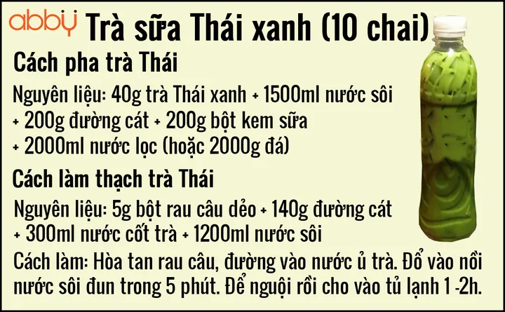 Hướng Dẫn Chi Tiết Cách Làm Trà Sữa Thái Xanh Thơm Ngon Chuẩn Vị Tại Nhà