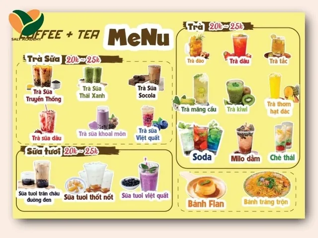 Menu Trà Sữa Ăn Vặt: Cách Thiết Kế Hút Khách Trẻ & Gợi Ý Món Ngon
