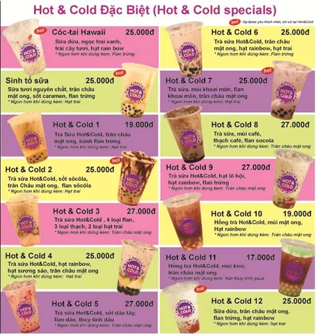 Menu Trà Sữa Hot & Cold: Khám Phá Đa Dạng Hương Vị Và Topping