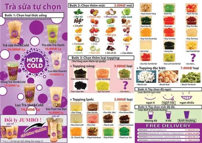 Menu Trà Sữa Hot & Cold: Khám Phá Đa Dạng Hương Vị Và Topping