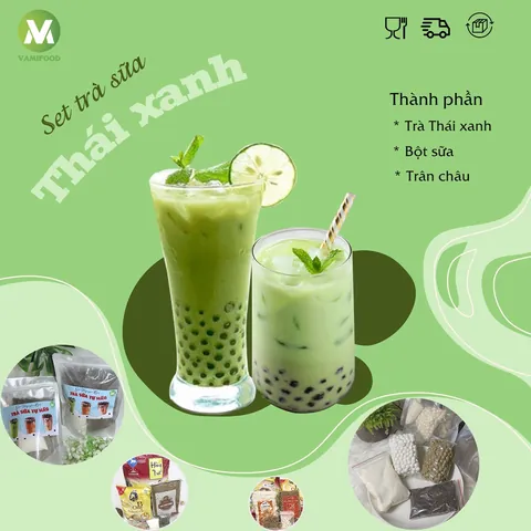 Set Trà Sữa Thái Xanh: Nguyên Liệu Pha Chế Chuẩn Vị Tại Nhà Set Trà Sữa Thái Xanh: Nguyên Liệu Pha Chế Chuẩn Vị Tại Nhà