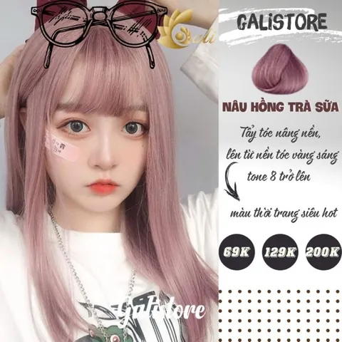 Nâu Trà Sữa Ánh Hồng: Màu Tóc Tôn Da, Xu Hướng & Cách Nhuộm Chuẩn Salon Nâu Trà Sữa Ánh Hồng: Màu Tóc Tôn Da, Xu Hướng & Cách Nhuộm Chuẩn Salon