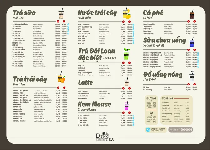 Ding Tea Hà Nội: Khám Phá Các Địa Chỉ, Menu & Đánh Giá Chi Tiết