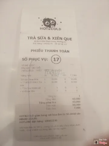 Trà Sữa Hot & Cold Hoàng Hoa Thám: Khám Phá Menu, Địa Điểm & Đánh Giá
