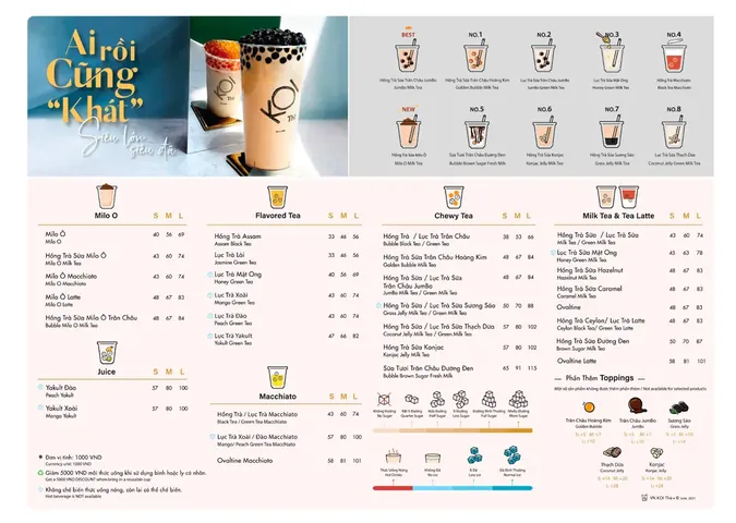 Trà Sữa Koi Thé Bình Thạnh: Địa Chỉ, Menu & Ưu Đãi Mới Nhất