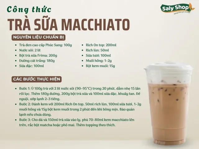Hướng Dẫn Chi Tiết Cách Làm Trà Sữa Macchiato Chuẩn Vị Tại Nhà