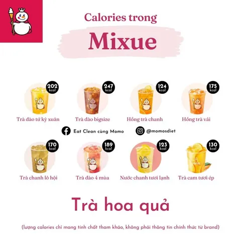 Trà Sữa Mixue Bao Nhiêu Calo? Chi Tiết Dinh Dưỡng Các Loại Đồ Uống Trà Sữa Mixue Bao Nhiêu Calo? Chi Tiết Dinh Dưỡng Các Loại Đồ Uống