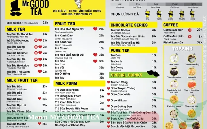 Mr Good Tea: Khám Phá Menu Trà Sữa Hong Kong & Các Chi Nhánh Phổ Biến