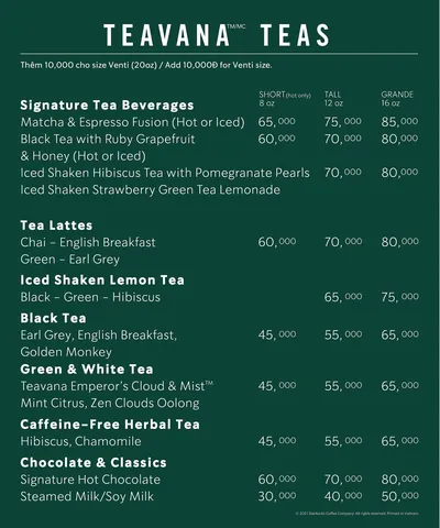 Trà Sữa Starbucks Giá Bao Nhiêu? Cập Nhật Menu & Bảng Giá Chi Tiết 2026 Trà Sữa Starbucks Giá Bao Nhiêu? Cập Nhật Menu & Bảng Giá Chi Tiết 2026