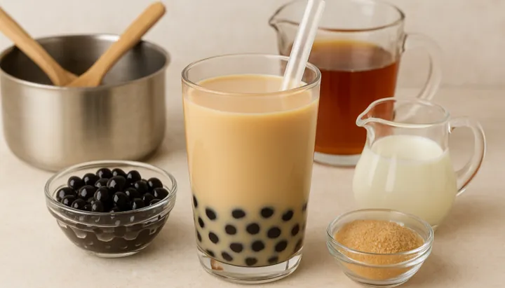 Tự Làm Trà Sữa Trân Châu Đường Đen & Truyền Thống: Công Thức Đơn Giản Tại Nhà