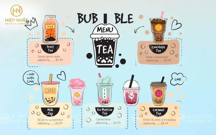 Hướng Dẫn Chi Tiết Cách Vẽ Menu Trà Sữa Đẹp & Thu Hút Khách Hàng Hướng Dẫn Chi Tiết Cách Vẽ Menu Trà Sữa Đẹp & Thu Hút Khách Hàng